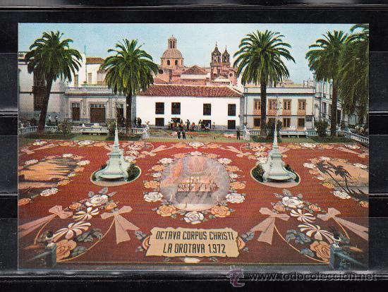Postales: TF - 49 - LA OROTAVA. FAMOSA ALFOMBRA DE FLORES Y TIERRA VOLCANICA DEL TEIDE