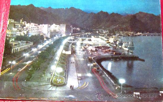 Postales: POSTAL COLOR SANTA CRUZ DE TENERIFE AVENIDA Y PUERTO DE NOCHE