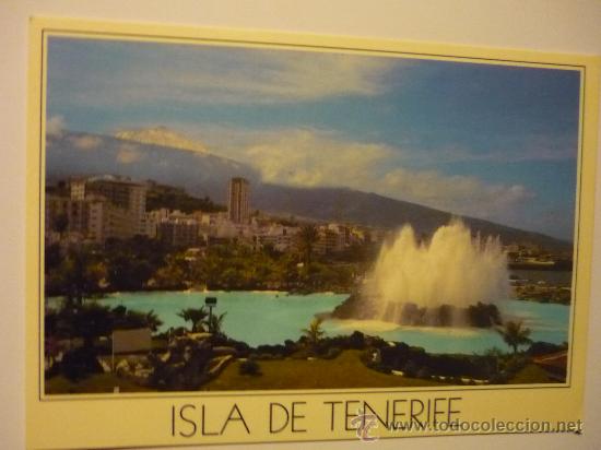 Postales: postal puerto de la cruz-lago martia&ntilde;ez y teide
