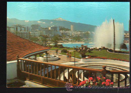 Cartes Postales: TARJETA POSTAL DE PUERTO DE LA CRUZ - LAGO MARTIANEZ Y TEIDE NEVADO AL FONDO. PU 135