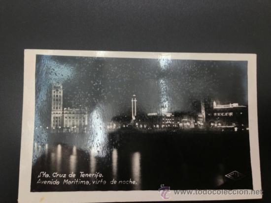Postales: 19. postal moderna santa cruz de tenerife avenida maritima de noche