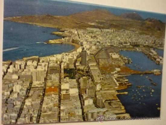 Postales: postal las palmas-1104- puerto y ciudad aerea --escrita
