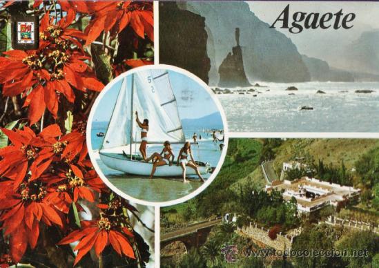 Postales: agaete / gran canaria - varios aspectos - n&ordm; 266 - ed foto suministros - escrita - a&ntilde;o 1972 - x