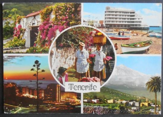 Postales: (108)POSTAL ESCRITA,ISLA DE GRANDES CONTRASTES PANORAMICOS,SANTA CRUZ DE TENERIFE,SANTA CRUZ DE TENE