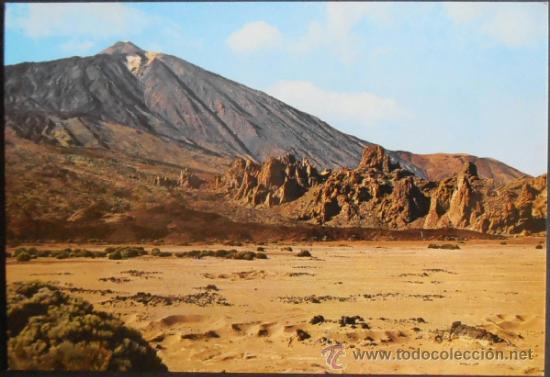 Postales: (2218)POSTAL SIN CIRCULAR,VALLE DE UCANCA CON LOS ROQUES Y EL TEIDE AL FONDO,SANTA CRUZ DE TENERIFE,