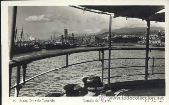 Postales: SANTA CRUZ DE TENERIFE (TENERIFE).- DETALLE DEL PUERTO