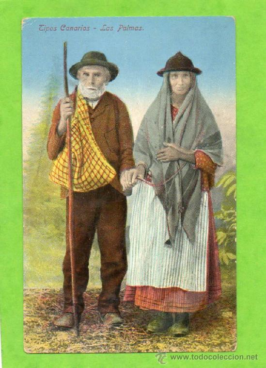 Postales: POSTAL DE LAS PALMAS TIPOS CANARIOS - Foto 1