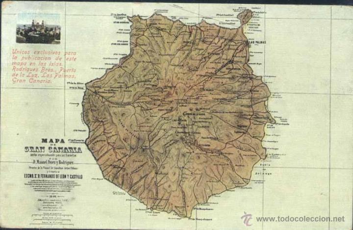 Postales: MAPA DE GRAN CANARIA - Foto 1