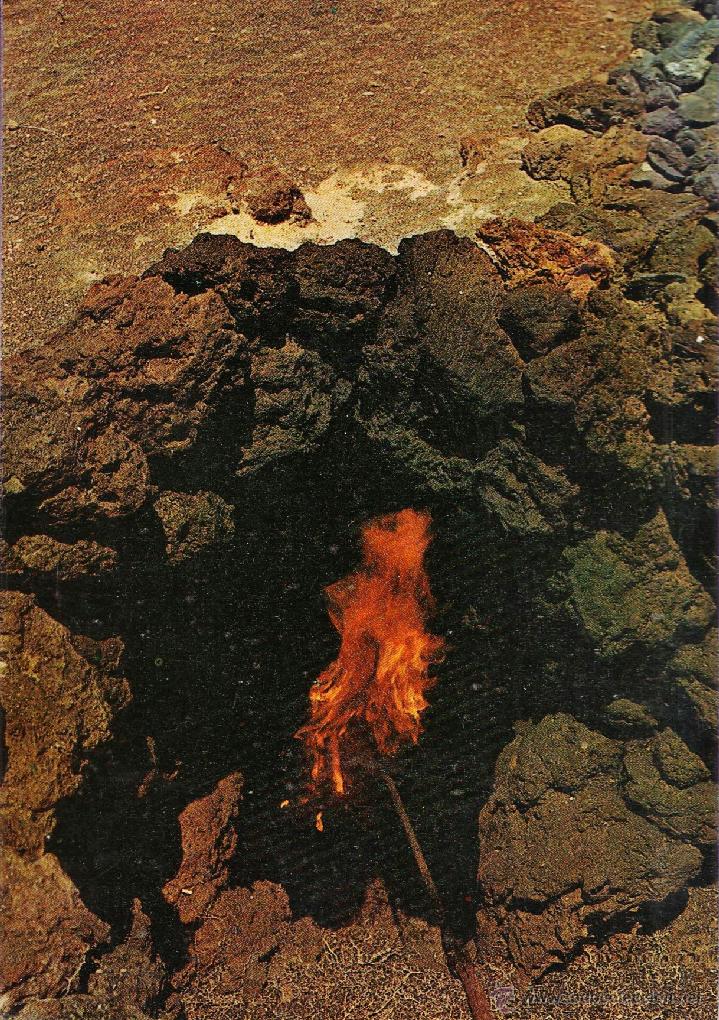 Postales: lanzarote - la isla de los volcanes / horno natural - n&ordm; 20130 - ed silva - nueva -a&ntilde;o 1970 - x