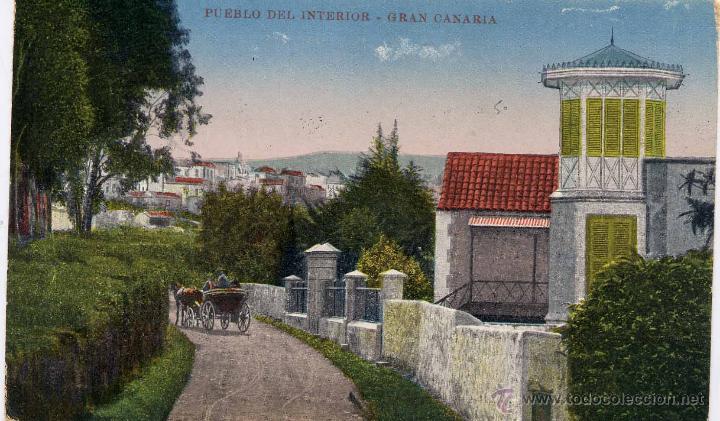 Postales: GRAN CANARIA.- PUEBLO DEL INTERIOR - Foto 1