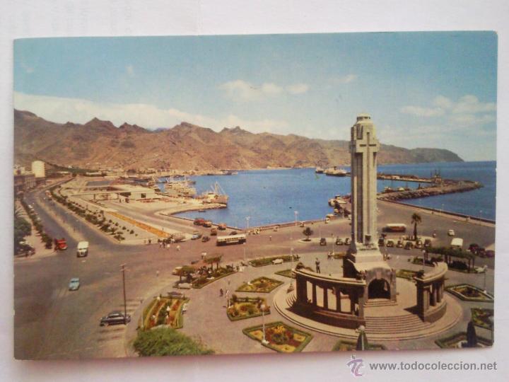 Postales: POSTAL SANTA CRUZ DE TENERIFE, PLAZA DE ESPA&Ntilde;A Y MUELLES, A&Ntilde;O 1961