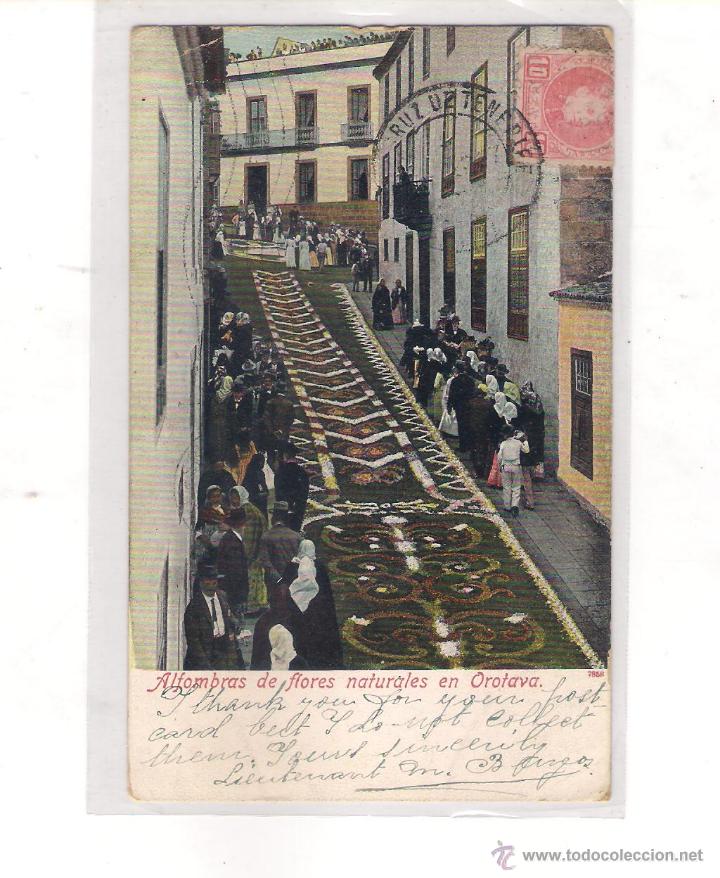 Postales: POSTAL DE ALFOMBRA DE FLORES NATURALES EN OROTAVA .