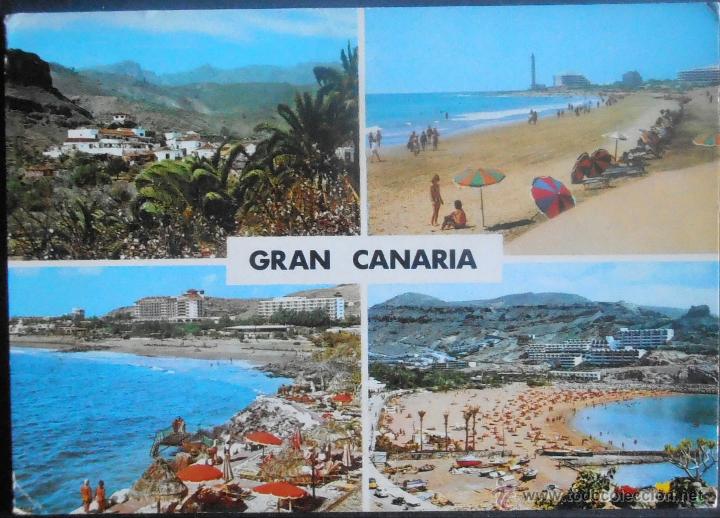Postales: (15852)POSTAL ESCRITA,DIVERSOS ASPECTOS,GRAN CANARIA (ISLA),CANARIAS,CANARIAS,CONSERVACION: