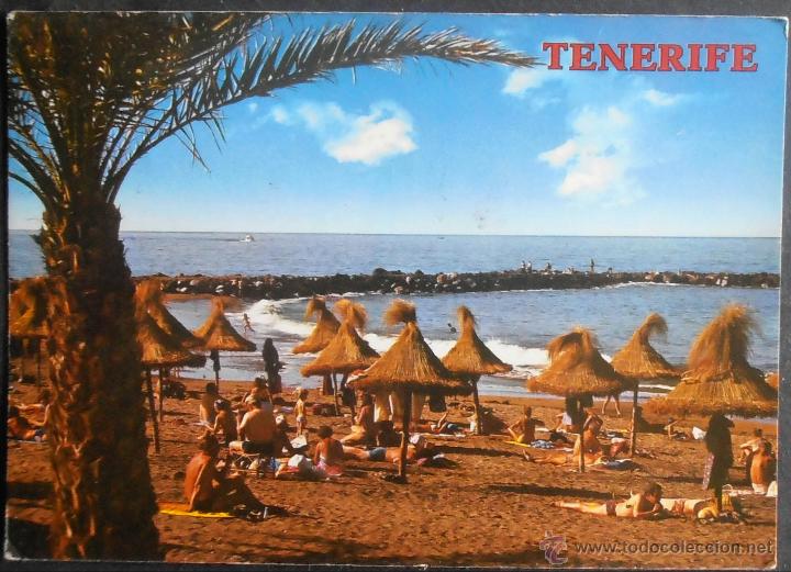 Postales: (20020)POSTAL ESCRITA,PLAYA DE LAS AM&Eacute;RICAS (TENERIFE),ARONA,SANTA CRUZ DE TENERIFE,CANARIAS,CONSERV