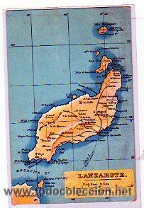 Postales: Lanzarote. Canarias. Mapa. Num. 3702. - Foto 1
