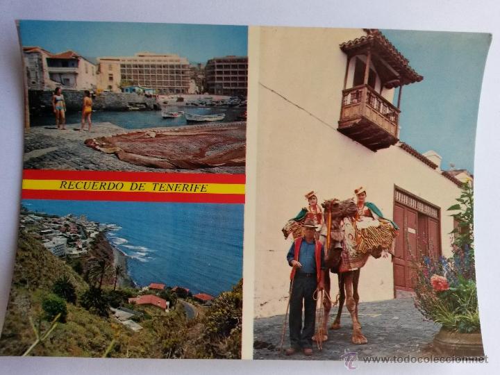 Postales: Postal recuerdo de tenerife sin circular por detras en 4 idiomas