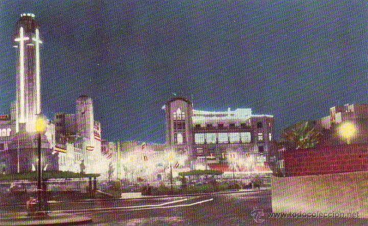 Postales: santa cruz de tenerife plaza espa&ntilde;a iluminada