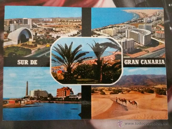 Postales: POSTAL SUR DE GRAN CANARIA  , CON SELLO EN REVERSO DE 1982