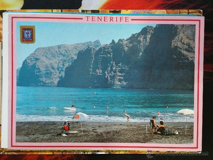 Postales: POSTAL LOS GIGANTES , PLAYA Y ACANTILADO , CON SELLO EN REVERSO DE 1986