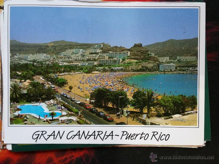 Postales: POSTAL PUERTO RICO , GRAN CANARIA , CON SELLO EN EL REVERSO DE 1993