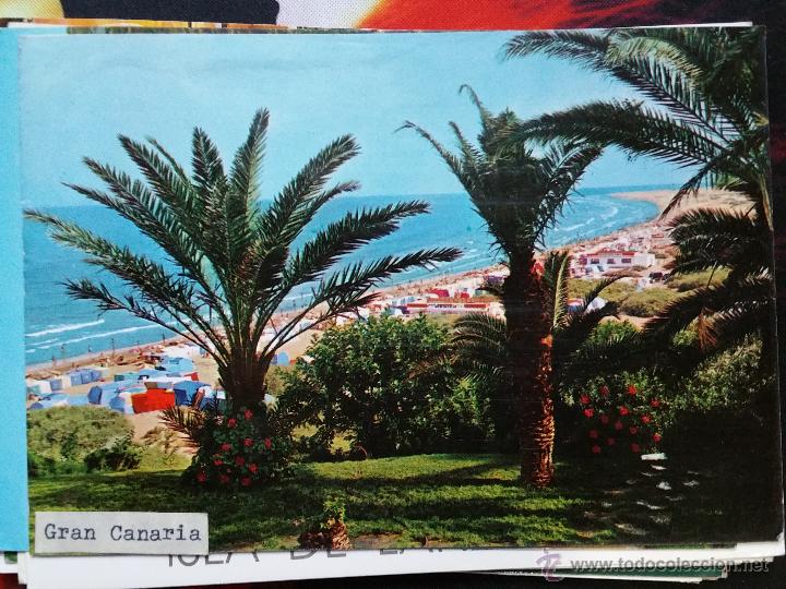 Postales: POSTAL PLAYA DEL INGLES , GRAN CANARIA , CON SELLO EN REVERSO DE 1975
