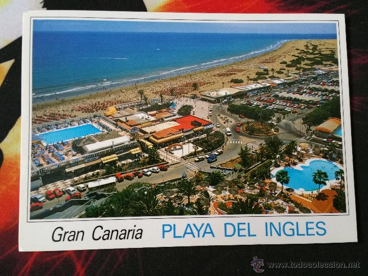 Postales: POSTAL PLAYA DEL INGLES , GRAN CANARIA , CON SELLO EN REVERSO