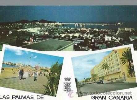 Cartoline: TARJETA POSTAL LAS PALMAS DE GRAN CANARIA, VISTA PARCIAL PLAYA DE LAS CANTERAS 1002