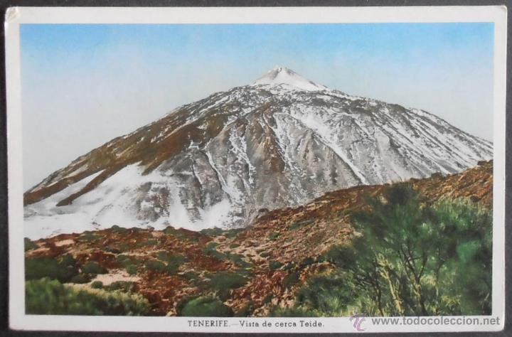 Postales: (26414)POSTAL ESCRITA,EL TEIDE (TENERIFE),TENERIFE (ISLAS CANARIAS),TENERIFE,CANARIAS,CONSERVACION,V