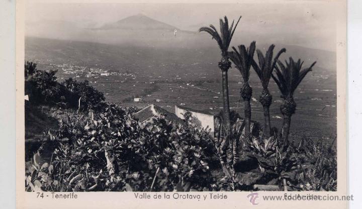 Postales: TENERIFE.- VALLE DE LA OROTAVA Y TEIDE