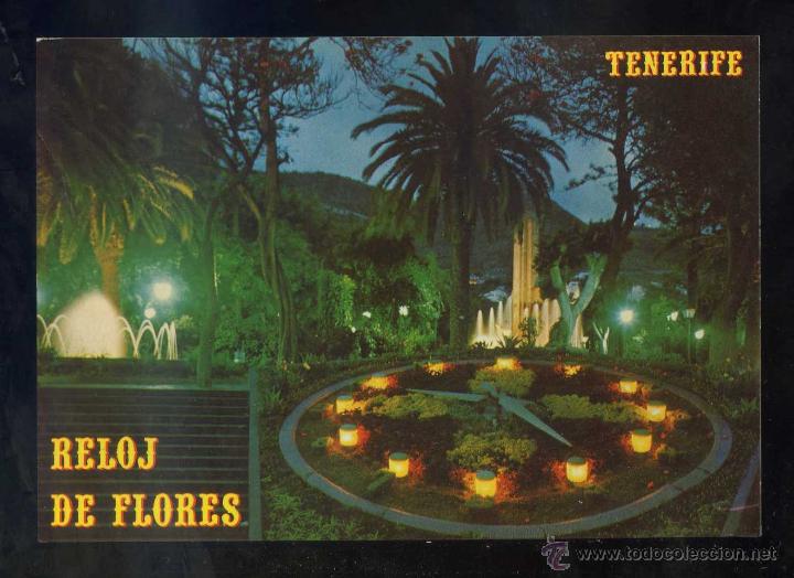 Postales: Santa Cruz de Tenerife *Reloj de Flores...* Ed. Eurimpex n&ordm; SC-102. Escrita.11. Escrita.
