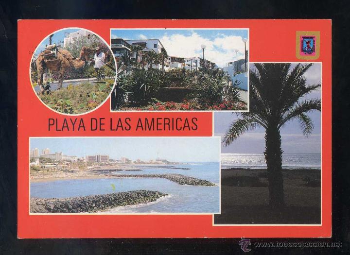 Postales: Playa de las Am&eacute;ricas *Diversos aspectos* Ed. Fisa n&ordm; 342. Circulada 1990.