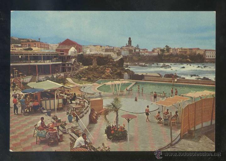 Postales: Puerto de la Cruz *Piscina...* Ed. A. Campa&ntilde;&aacute; y J. Puig-Ferr&aacute;n serie II n&ordm; 7374. Nueva. Ver dorso.