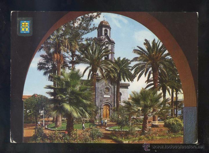 Postales: Puerto de la Cruz *Iglesia...* Ed. Fisa n&ordm; 89. Circulada 1966.