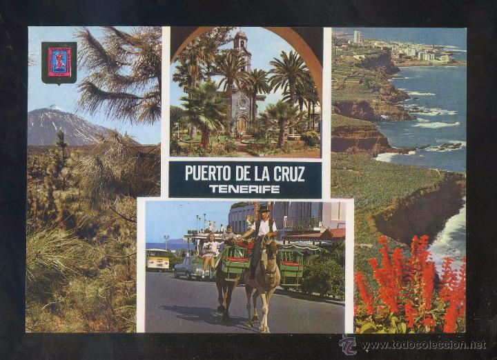 Postales: Puerto de la Cruz *Diferentes aspectos...* Ed. Fisa n&ordm; 307. Circulada.