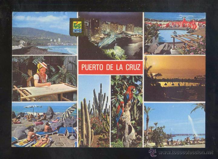 Postales: Puerto de la Cruz *Diversos aspectos...* Ed. Fisa n&ordm; 6. Circulada 1981.