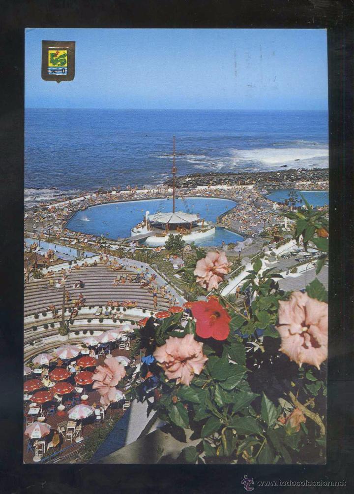 Postales: Puerto de la Cruz *Piscinas...* Ed. Fisa n&ordm; 11. Circulada.