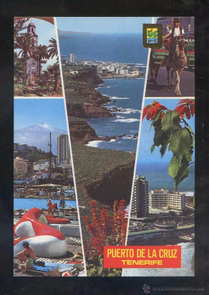 Postales: Puerto de la Cruz *Diversos aspectos* Ed. Fisa n&ordm; 65. Circulada 1982.