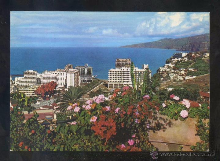 Postales: Puerto de la Cruz *Vista...* Ed. Global Traders n&ordm; 8. Circulada 1972.