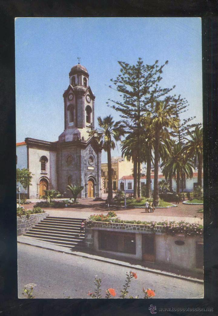 Postales: Puerto de la Cruz *Plaza de la Iglesia* Ed. Fotocolor Valman n&ordm; 206. Nueva.
