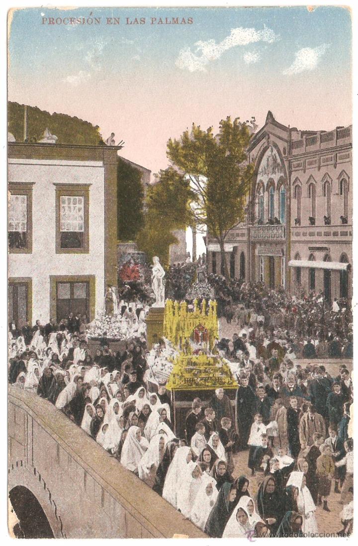 Postales: LAS PALMAS PROCESION EN LAS PALMAS - Foto 1