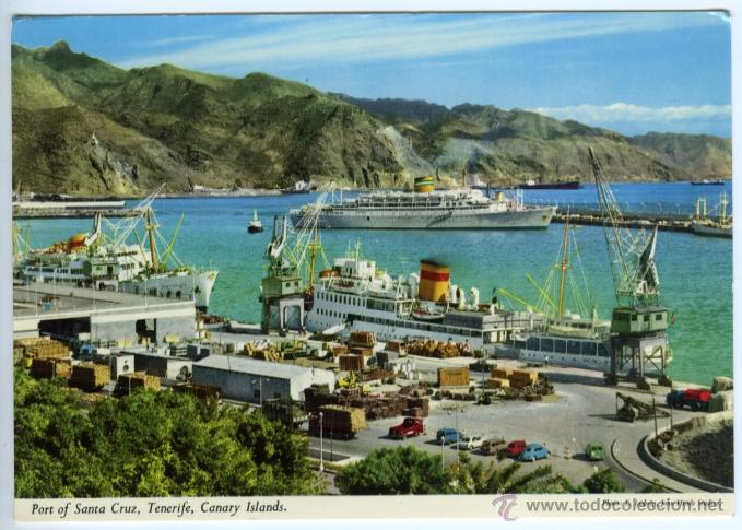 Postales: N&ordm; 2 CT1 Puerto de Santa Cruz de Tenerife. Islas Canarias. John Hinde Original.