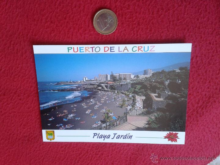 Postkarten: POSTAL POSTCARD ISLAS CANARIAS VER FOTO/S TENERIFE PUERTO DE LA CRUZ  PLAYA JARDIN FISA ESCUDO ORO
