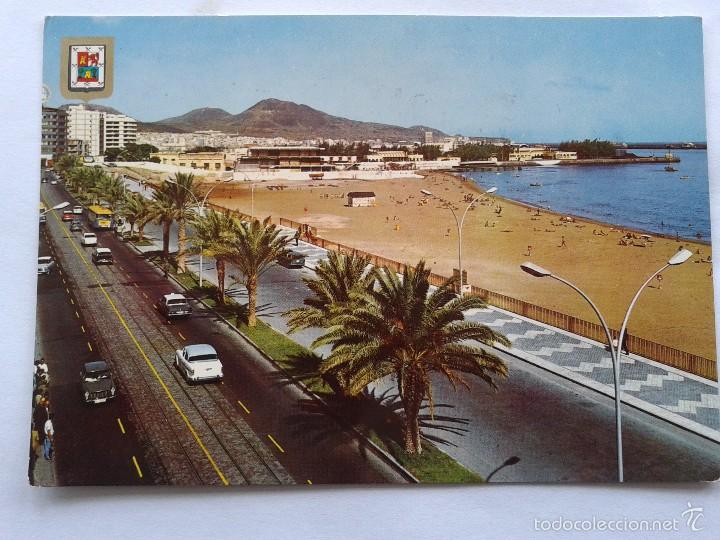 Postales: POSTAL -- GRAN CANARIA - AVENIDA Y PLAYA DE LAS ALCARAVANERAS -- CIRCULADA --