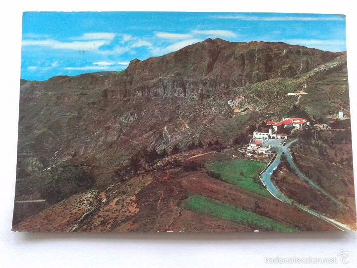 Postales: POSTAL -- GRAN CANARIA - TEJADA. VISTA PARCIAL Y PARADOR TURISTICO -- CIRCULADA --
