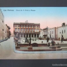 Postales: POSTAL LAS PALMAS. PLAZA DE S. ANNA Y MUSEO. . Lote 57696493
