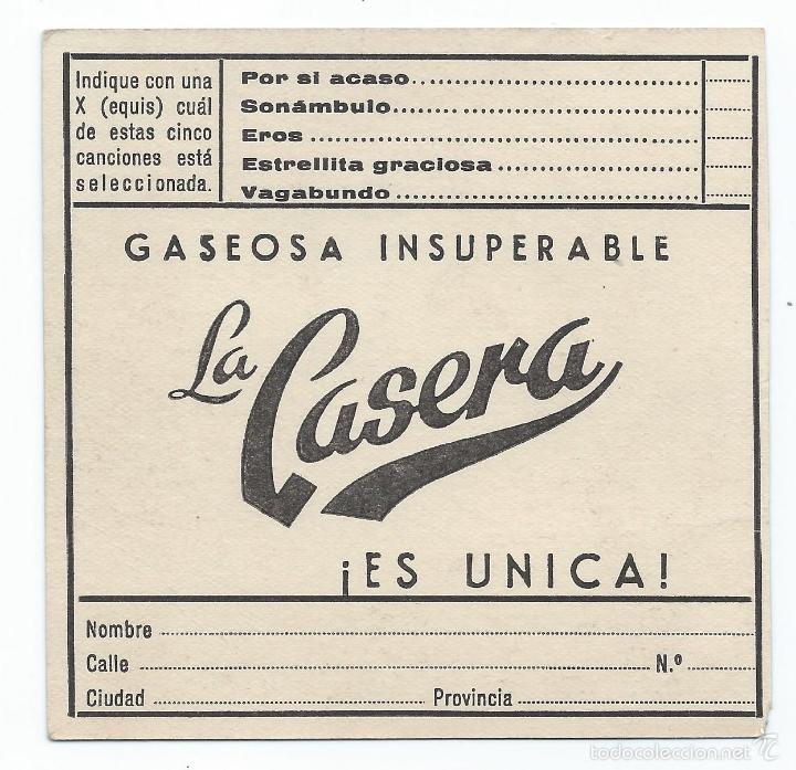 Postales: GASEOSA LA CASERA. 9,5 X 9,5 CM - Foto 2