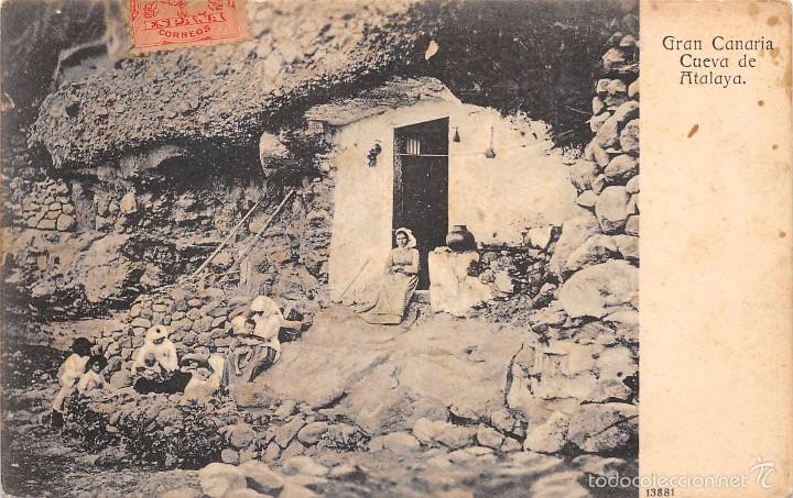 Postales: GRAN CANARIA.- CUEVA DE ATALAYA - Foto 1