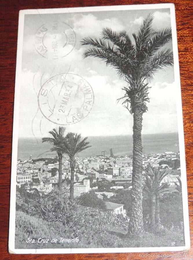 Postales: POSTAL DE SANTA CRUZ DE TENERIFE, CIRCULADA, FOTO-CENTRAL.