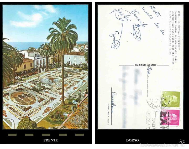 Postales: 2288.La Orotava. Tenerife. Alfombras hechas con arenas del Teide.