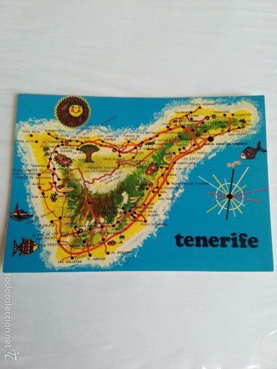 Postales: Postal tenerife mapa de la isla 2899 sin circular - Foto 1